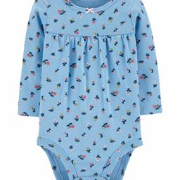 Carter's Floral Long-Sleeve Onesie - Blue-picture-34