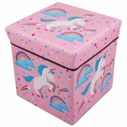 FunBlast Multi Functional Folding Storage  Box Unicorn Print - (Color may vary)-image-10