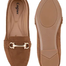 Cogner Women Open Toe Flats with Buckles image 2