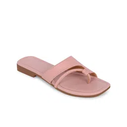 Shoestail Women One Toe Flats with Laser Cuts-picture-24