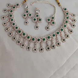 Gyaan Jewels Gold-Plated Stone Studded Jewellery Set-picture-27