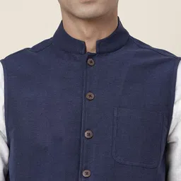 Fabindia Woven Nehru Jacket image 4