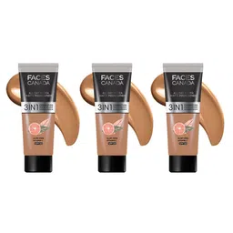 FACES CANADA Set Of 3 Hydra Matte Foundation Mini- 15 ml Each- Warm Sand 042-image-93