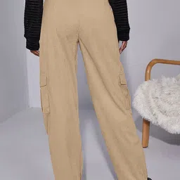 RAJOVATI Women Loose Fit Easy Wash Cargos Trousers image 5