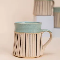 The Zappy Box Sea Green & Beige Printed Ceramic Core Set of Cups and Mugs-picture-54