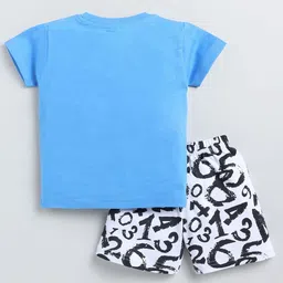 TINY BINY Boys Printed Round Neck Pure Cotton T-Shirt With Shorts image 2