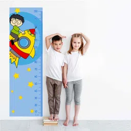 WENS Sky Rider Height Measurement Wall Sticker - Blue image 2