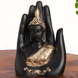 INTERNATIONAL GIFT Black Buddha Idol Showpiece-image-77