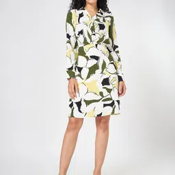 Annabelle by Pantaloons Women Abstract Printed Formal Fit & Flare Dress image 2