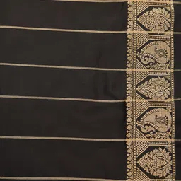 DESH BIDESH Ethnic Motifs Zari Silk Blend Saree image 4