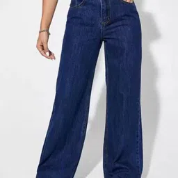 DressBerry Women Comfort Straight Fit High-Rise Light Fade Acid Wash Stretchable Jeans-image-66