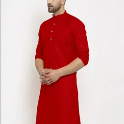 KRUDHA Men Thread Work Kurta image 4