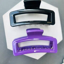 Radhya Accessories Women Set of 2 Classic Rectangle Hair Claws-image-86