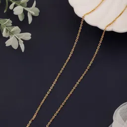 SZN Set of 2 Gold-Plated Artificial Stones Studded Minimal Link Chains image 4
