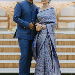 CaniBani Woven Design Zari Silk Blend Heavy Work Banarasi Saree-picture-17