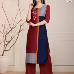 Moda Rapido Women Ethnic Motifs Printed Floral Crepe Kurta-image-64