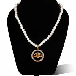 Utkarsh Gold-Plated Circular Pendants with Chains image 2