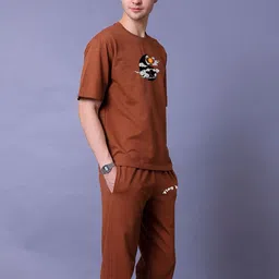 Lazy Lush Pack Of 2 Printed Pure Cotton T-shirt With Trousers Co-Ords image 4