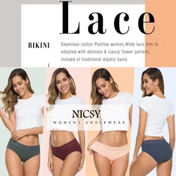 Nicsy Set of 3 Mid-Rise Hipster Briefs image 3
