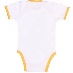 Mi Arcus Baby Girl Cotton Short Sleeves Kitty Face Print Onesie Pack of 2 White image 4