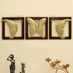 vedas Esther Butterfly Wooden Frame Wall Decor image 1