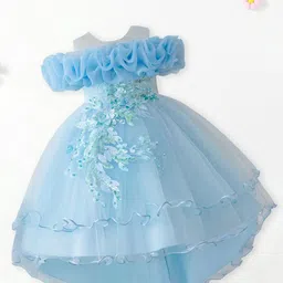 FOREVER FRIDAY Girls Embellished Embroidered Ruffles Layered Detail Fit and Flare Dress-image-53