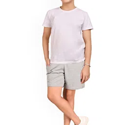 BAESD Girls Solid High-Rise Regular Fit Shorts image 5