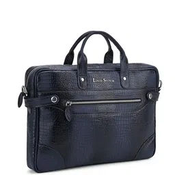 LOUIS STITCH 
Men Textured Leather Dual Tone Laptop Bag image 5