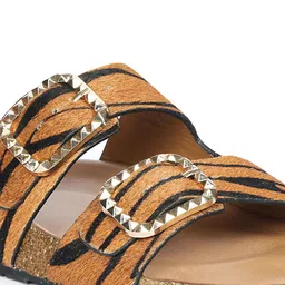 Saint G Women Printed Open Toe Flats with Buckles image 2