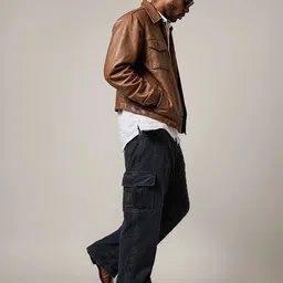 FREAKINS Men Men's Pure Cotton Baggy Cargo Jeans-image-74