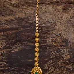 kushal's fashion jewellery Kushal's Fashion JewelleryRuby Gold-Plated Antique Maang Tikka Head Jewellery-picture-42