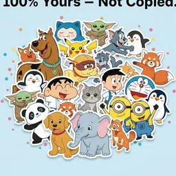 PRINTING DADDY White 54-Pieces Paper Tom & Jerry Sticker image 5