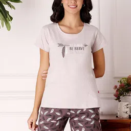 Bodycare Women Printed Pure Cotton Night suit-image-74