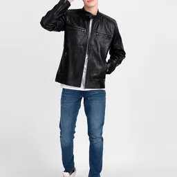 MaheTri Heritage Classic Black Leather Jacket-image-40