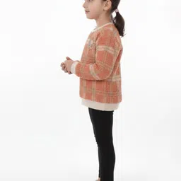 TRUFFLES Unisex Kids Checked Pullover with Fuzzy Detail image 4