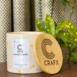 Crafx White Round Jar Candle image 2