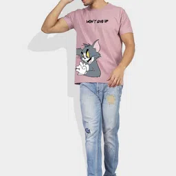 Greylongg Men Graphic Printed Round Neck Cotton T-shirt image 5