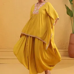 MISRI Embroidered Tunic With Palazzo Co-Ords-image-52