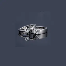 Teeragaj Set Of 2 Stainless Steel Stone-Studded Adjustable Couple Finger Rings-image-25