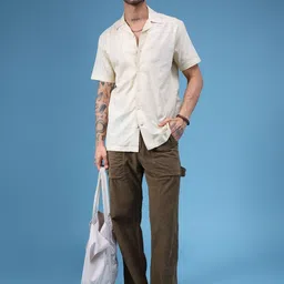 LIMEROAD Men Cotton Regular Fit Chinos Trousers image 5