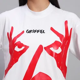 GRIFFEL Printed Pure Cotton Round Neck T-Shirt With Shorts Co-Ords image 5