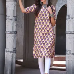SZN Women Ethnic Motifs Printed Crepe Kurta image 4