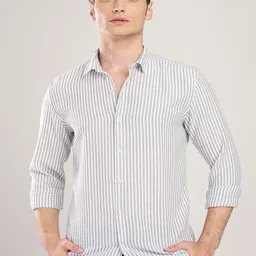 THE BEETEL HOUSE Men Linen Like Lining Regular Slim Fit Casual Shirt-image-95