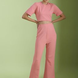 Selvia Round Neck Top With Trousers Co-Ords-picture-36