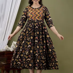 FEMARY Floral Print Maternity Maxi Dress-picture-19