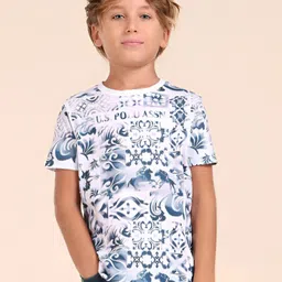 U.S. Polo Assn. Kids Boys Abstract Printed Round Neck T-shirt-picture-25