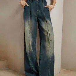 SZN Women Relaxed Fit High-Rise Heavy Fade Stretchable Jeans image 2