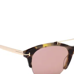 Tom Ford Women Half Rim UV Protected Round Sunglasses FT0517 55 56Z- image 3