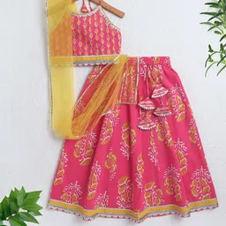The Magic Wand Girls Printed Ready to Wear Lehenga & Blouse With Dupatta-picture-38