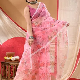 DESH BIDESH Floral Organza Saree-picture-21
